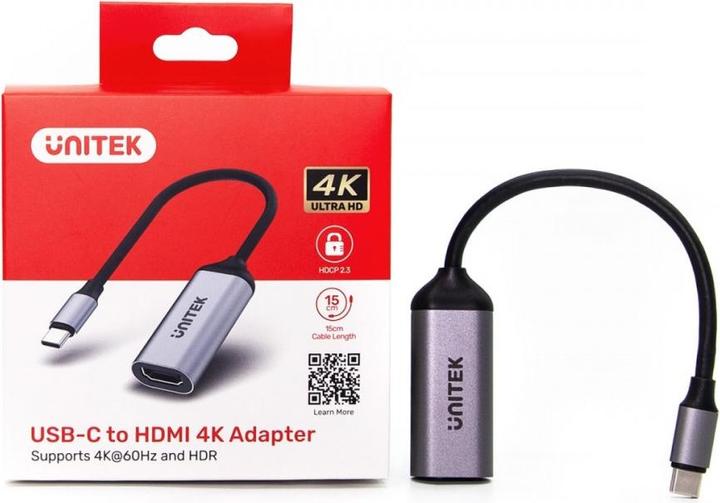Actual product image Unitek ADAPTER USB-C - HDMI 2.0 4K 60HZ M/F (USB-C, 15 cm)