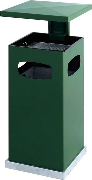 Actual product image kaiserkraft Waste collector for outside, with ashtray insert and protective roof (80 l)