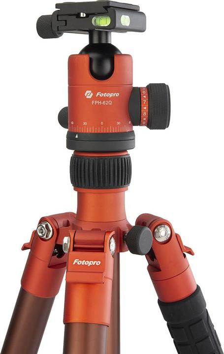 Produktbild Fotopro Tripod Tripod X-go Predator with ball head FPH-62Q - orange brown (Metall)