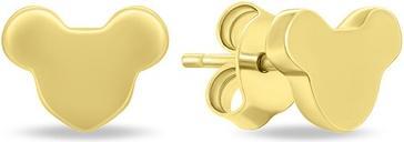 Brilio Silver - Minimalist gold-plated Mickey Mouse EA917Y earrings