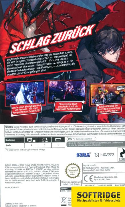 Image du produit Atlus Persona 5 Strikers - Limited Edition (Switch, Switch Lite, Switch OLED, DE)