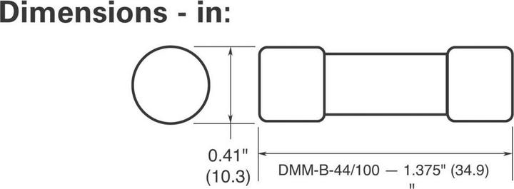 Image du produit Beha Amprobe 943121 Bussmann DMM-B-44/100 Fusible de rechange Convient pour