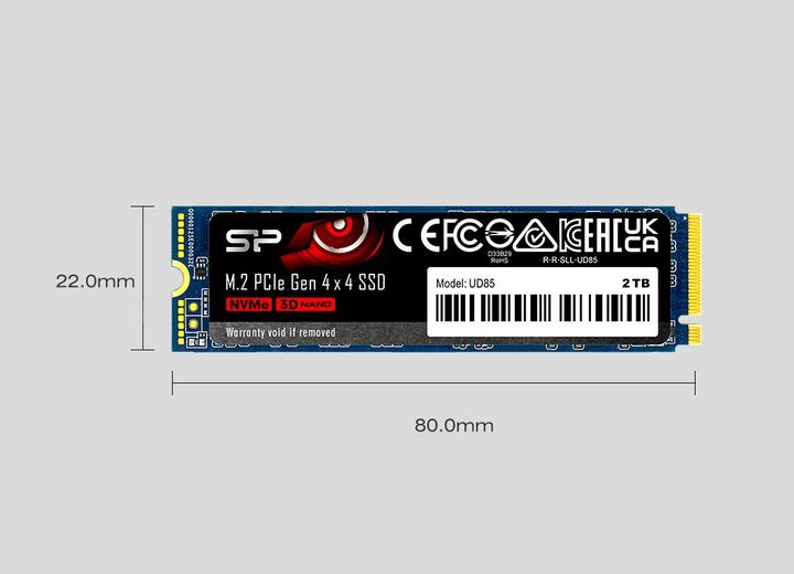 Actual product image Silicon Power UD85 (1000 GB, M.2 2280)
