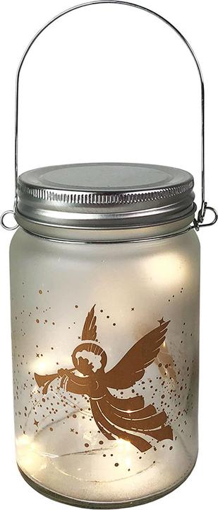 Actual product image Mojawo 2pcs Preserving Jar with LED Fairy Lights Christmas Motif Ø8 x14cm