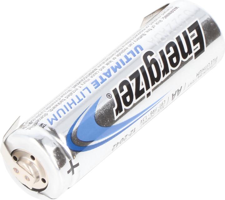 Actual product image Energizer Ultimate Lithium L91 Mignon 1,5V mit Lötfahnen U-Form (1 pcs., AA, 3000 mAh)