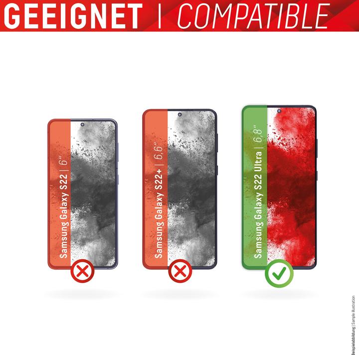 Image du produit Displex Real Glass, Full Cover Panzerglas (1 pièce(s), Samsung Galaxy S22 Ultra)