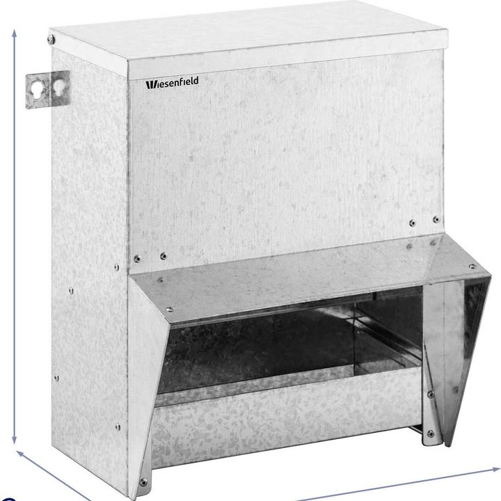 Produktbild Wiesenfield Futterautomat Huhn Hühnerfutterautomat Hühner Futterspender 5 kg Wandmontage
