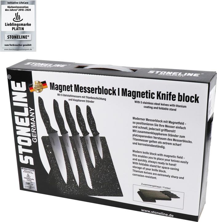 Produktbild Stoneline 5-teiliges Messer Set mit Block
