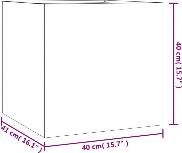 Produktbild VidaXL Pflanzkübel 40x41x40 cm Cortenstahl, Farbe: Rostig