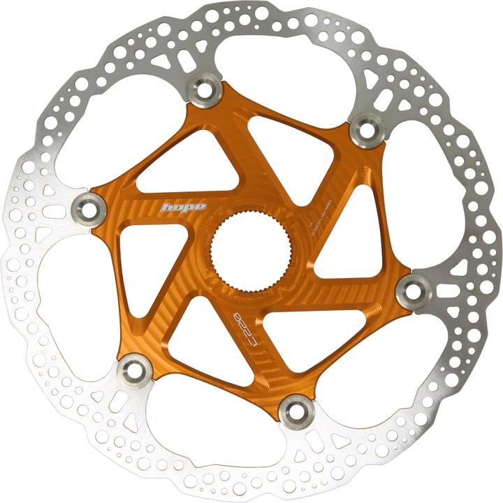 Produktbild Hope Floating Disc Bremsscheibe - Center Lock - orange (220 mm)