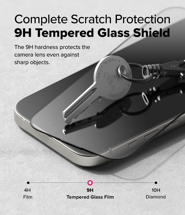 Actual product image Ringke Screen Protector for iPhone 16 Pro Max EASY SLIDE TEMPERED GLASS 2 pack, w installation Jig (2 Piece, Apple iPhone 16 Pro Max)