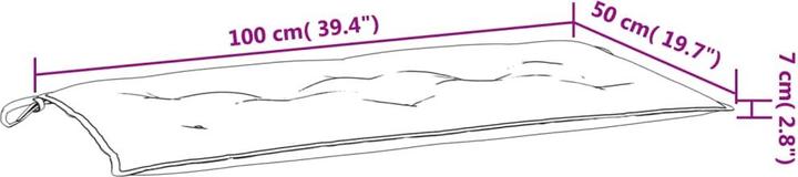 Produktbild VidaXL Gartenbank-Auflagen 2 Stk. O x ford-Gewebe (100 x 50 x 7 cm)