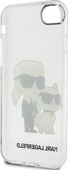Image du produit Karl Lagerfeld KLHCI8HNKCTGT iPhone 7/8/ SE 2020 / SE 2022 étui rigide transparent Gliter Karl&Chou (Apple iPhone 7, Apple iPhone SE, Apple iPhone 8)
