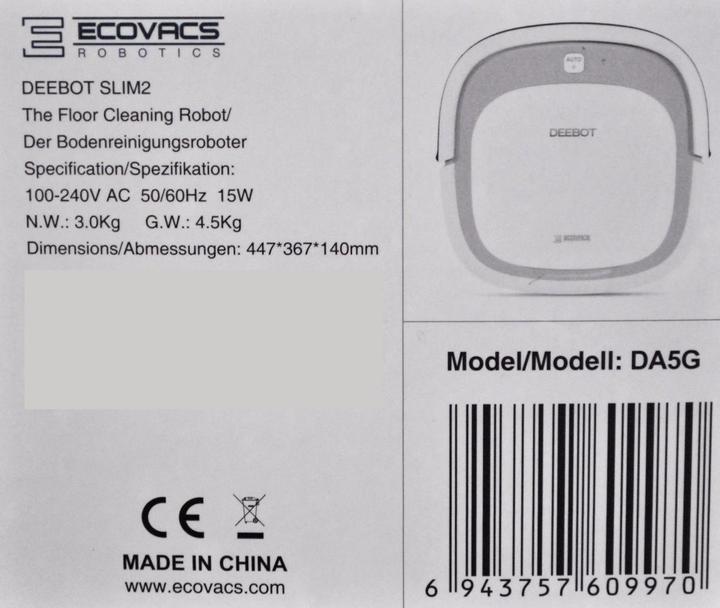 Produktbild Ecovacs Deebot SLIM 2 (Saugroboter)