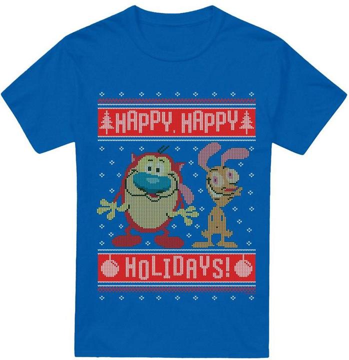 Ren & Stimpy Happy Happy Holidays TShirt (4XL)