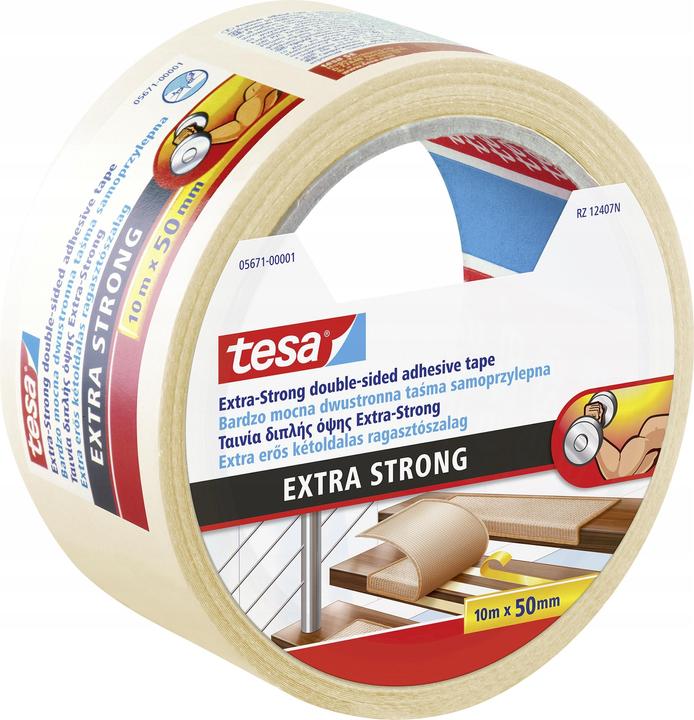 Productafbeelding tesa Dubbelzijdige Tape Extra Sterk 10mx50mm (50 mm)