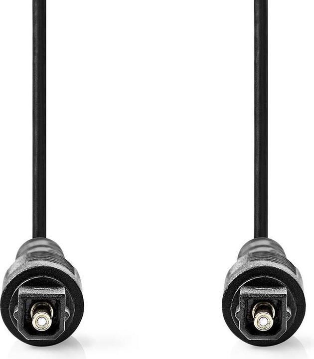 Produktbild Nedis Optisches Audiokabel | Toslink Stecker | Toslink Stecker | 3.00 m | Rund | PVC | Schwarz | Lab (3 m, TOSLINK)