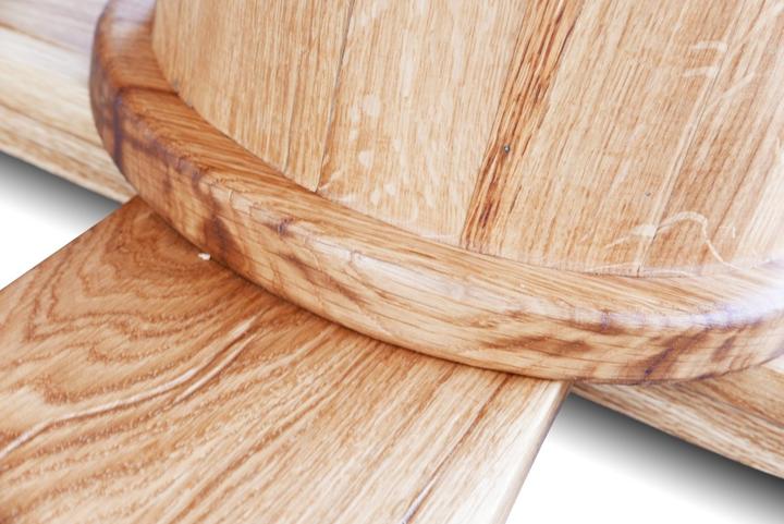Actual product image zz_ArchivedByPCD_Mutoni wood Solid wood table round Chalet - Wild oak rustic (3+3)
