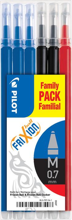 Produktbild Pilot FriXion Refill Set à 6 Standard (Ersatzmine, Mehrfarbig, 0.70 mm)
