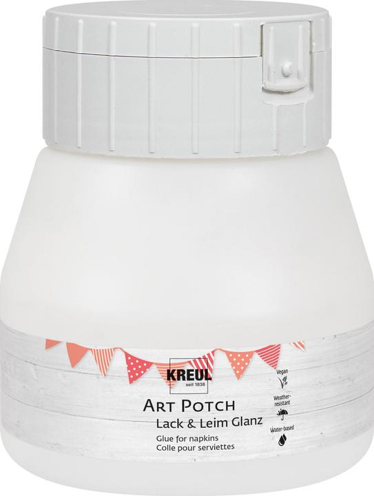 Produktbild Kreul 49152 - Art Potch Lack und Leim transparent glänzend, 250 ml, Serviettentechnik- und Dekoklebe (Durchsichtig, 250 ml)