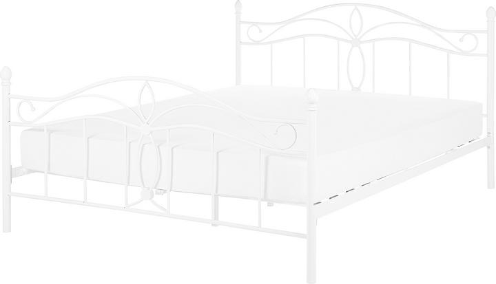 Produktbild Beliani Metallbett weiss Lattenrost 140 x 200 cm ANTLIA (140 x 200 cm)