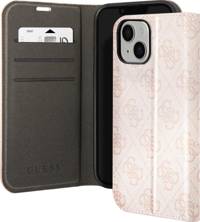 Produktbild Guess GUBKP14SHG4SHP iPhone 14 6,1" różowy/pink book 4G Vintage Gold Logo (Apple iPhone 14)