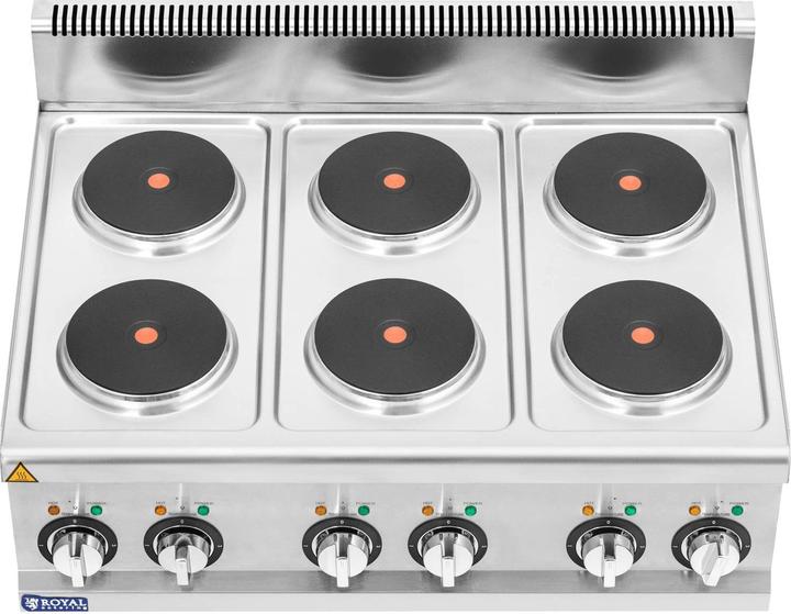 Produktbild Royal Catering Elektroherd Gastro 12 kW 6 Kochplatten je Ø 19 cm 3 Heizstufen Tisch-Herdplatten