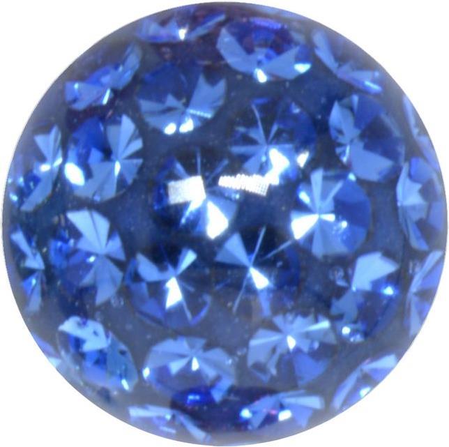 Bijouteria Piercingverschluss (Kristall, Edelstahl, Epoxiharz)