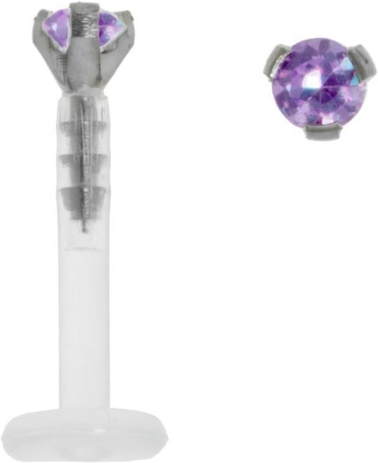 Bijouteria Piercing für Lippe/Tragus (Bioplast, Titan, Kristall)