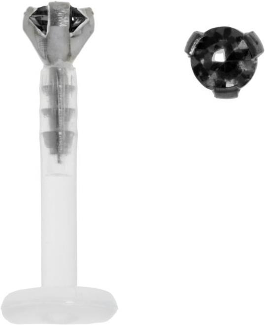 Bijouteria Piercing für Lippe/Tragus (Bioplast, Titan, Kristall)