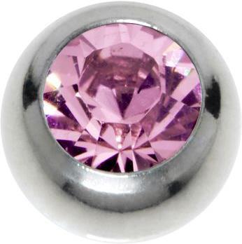 Bijouteria 1.2mm Piercing-Kugel (Kristall, Edelstahl)
