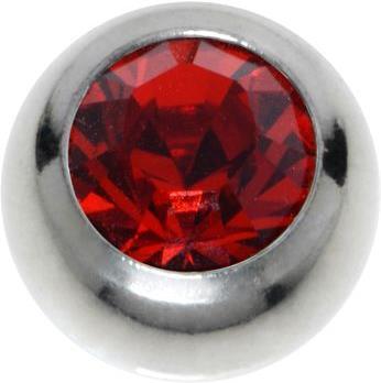 Bijouteria 1.2mm Piercing-Kugel (Kristall, Edelstahl)