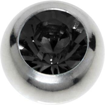 Bijouteria 1.2mm Piercing-Kugel (Kristall, Edelstahl)