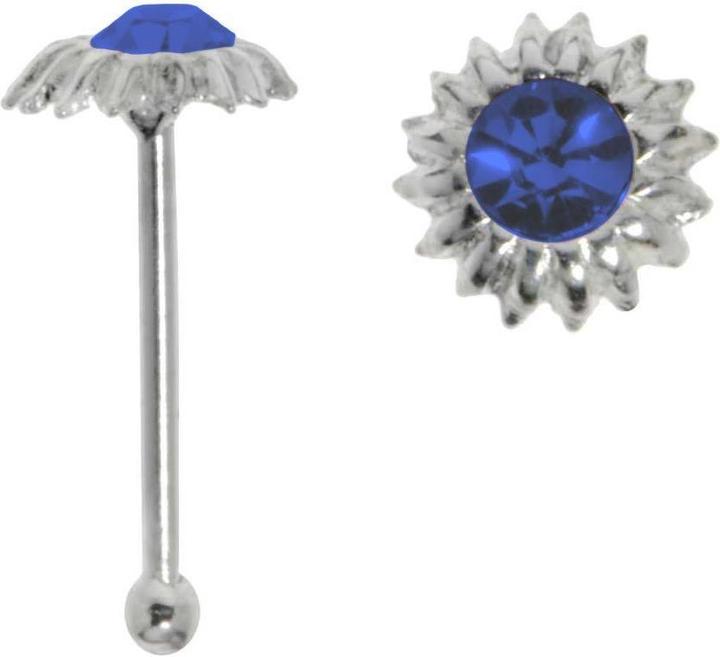 Bijouteria Nasenpiercing (Silber 925, Kristall)