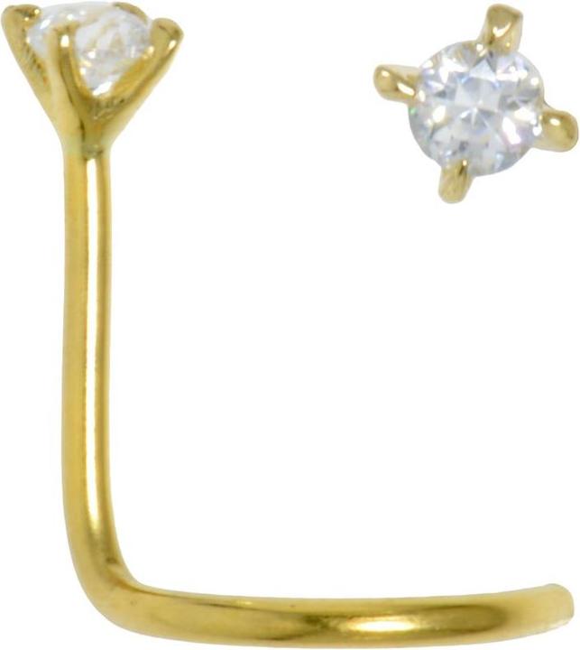 Bijouteria Nasenpiercing (Gold, Kristall)