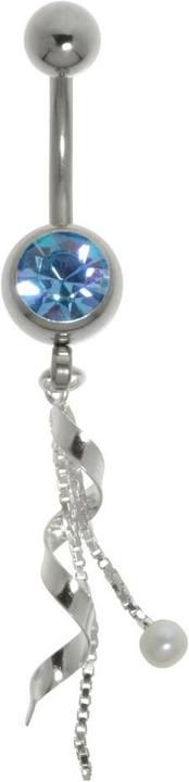 Image du produit Bijouteria Piercing nombril (Acier inoxydable, Argent 925, Cristallin, Perle synthétique)
