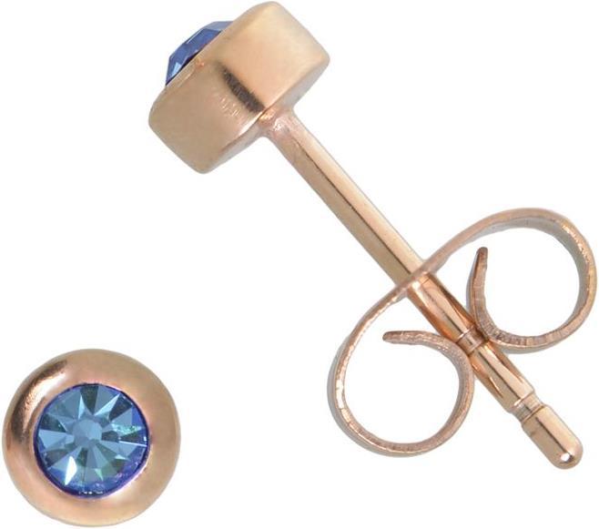 Bijouteria Ohrstecker (Edelstahl, PVD Beschichtung, Kristall)