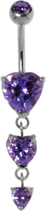 Bijouteria Bauchpiercing (Edelstahl, Kristall)