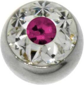 Produktbild Bijouteria 1.2mm Piercing-Kugel (Edelstahl, Kristall)