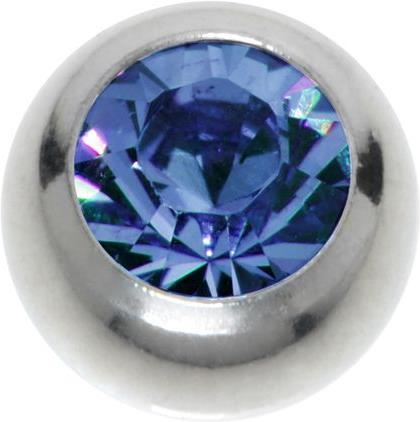 Bijouteria Piercingverschluss (Edelstahl, Kristall)