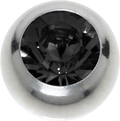 Bijouteria Piercingverschluss (Edelstahl, Kristall)