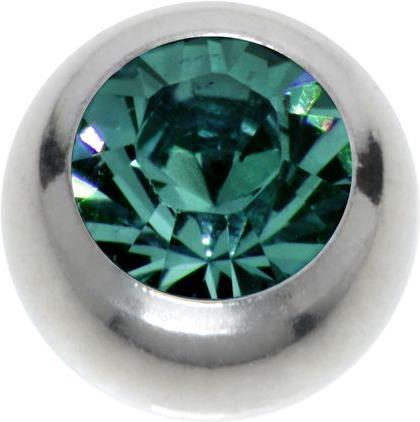 Bijouteria Piercingverschluss (Edelstahl, Kristall)