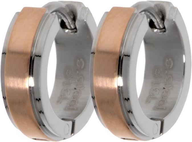 Bijouteria Breite Ohrringe (Edelstahl, Gold Beschichtung)