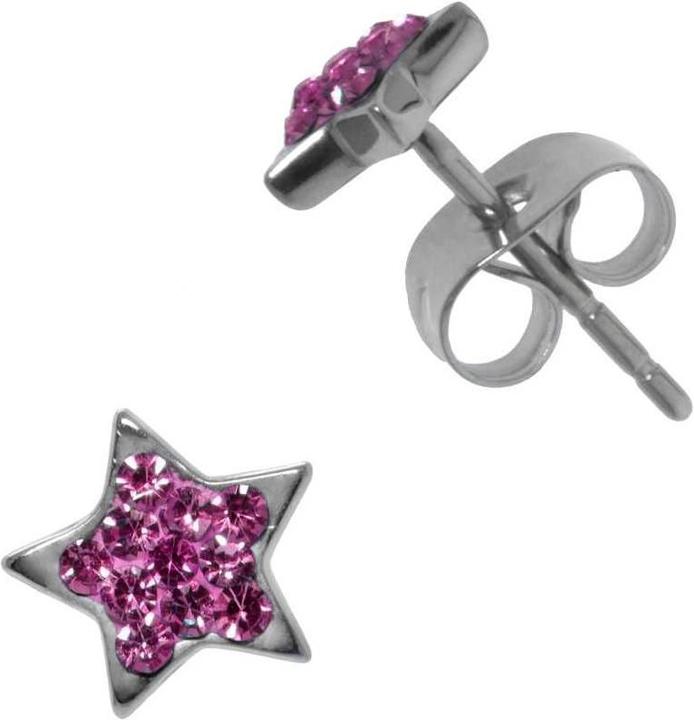 Bijouteria Ohrstecker (Edelstahl, Kristall)