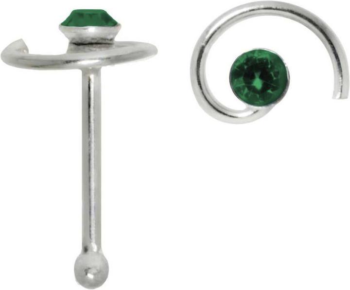 Bijouteria Nasenpiercing (Silber 925, Kristall)