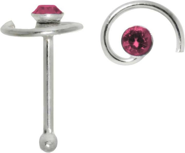 Bijouteria Nasenpiercing (Silber 925, Kristall)