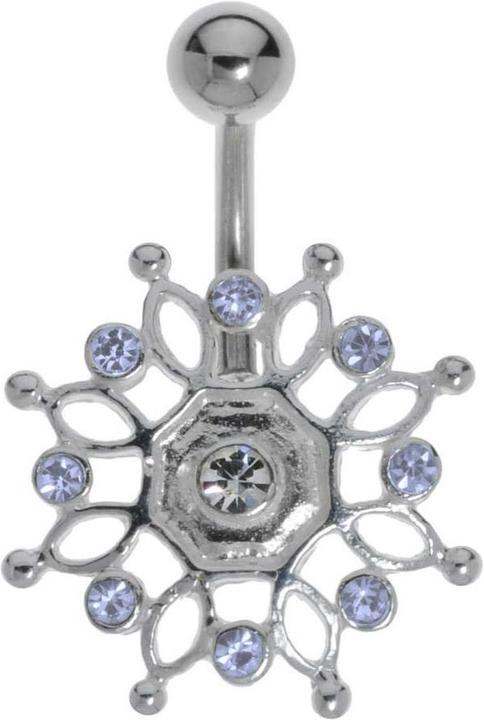 Bijouteria Bauchpiercing (Edelstahl, Silber 925, Kristall)