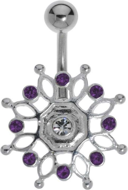 Bijouteria Bauchpiercing (Edelstahl, Silber 925, Kristall)