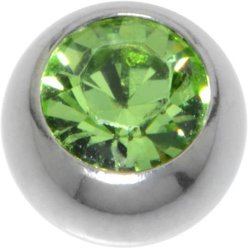 Bijouteria Piercingverschluss (Edelstahl, Kristall)