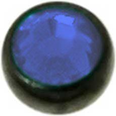 Bijouteria 1.2mm Piercing-Kugel (Kristall, Edelstahl, PVD Beschichtung)